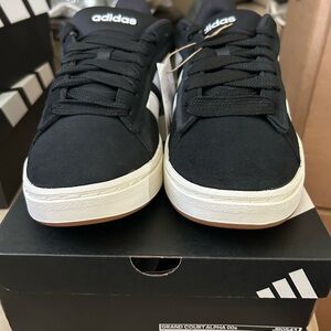 Adidas Men's Black and White Sneakers